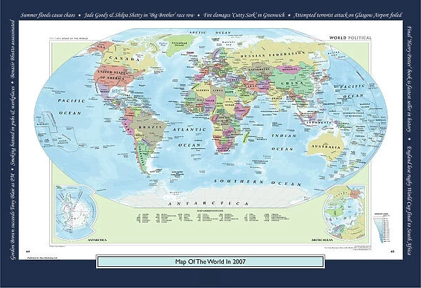 Historical World Events map 2007 UK version