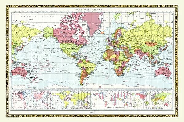 Old Map of the World 1963