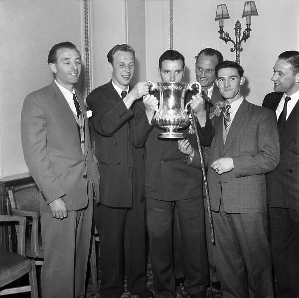 Blackpool Football team seen here with the F. A Cup. May 1953 D2310