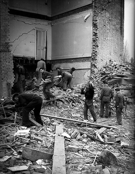 Bomb damage in Fulham London during WW2