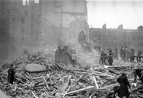 Bomb damage in Sidmouth Road, London, 9th February 1945