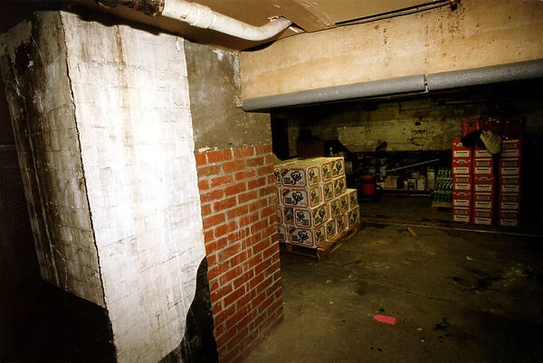 The cellar at Idols  /  The Lazy Pig in Whitley Bay which contained a record of air raids