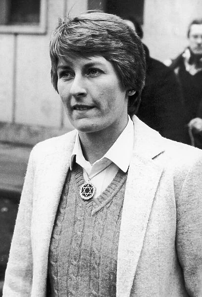 Janet Ross, former Secretary of actress Julie Goodyear, March 1982