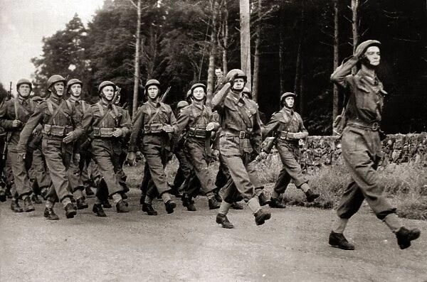 Polish soldiers march past General Sikorski
