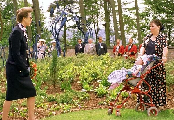 Princess Anne opens Rachael House Childrens Hospice Kinross Suzanne Sutherland in wheel