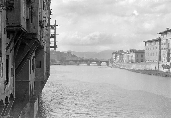 The River Arno seen here as it flows the Northern Italian city of Florence