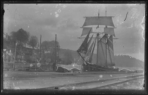 Masted ship at Buller Quay, East Looe