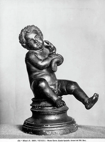 The child Hercules, bronze statuette, in the Correr Museum in Venice