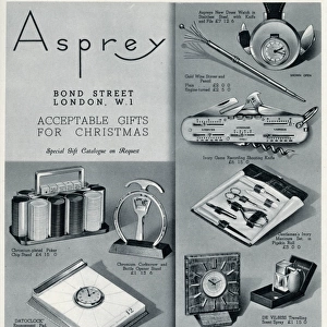 Advert for Asprey gift for christmas 1936