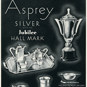Advert for Asprey silver with Jubilee hall mark 1935