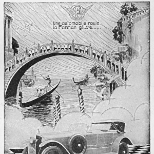 Advert for Farman automobile, 1926, Paris