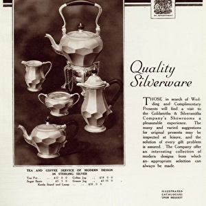 Advert for Goldsmiths & Silversmiths tea & coffee service