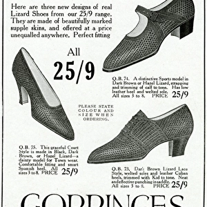 Advert for Gorringes reptile shoes
