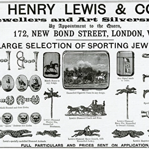 Advert for Henry Lewis & Co novelty sporting jewellery 1893