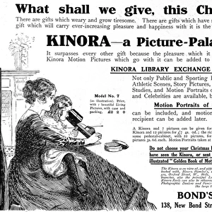 Advertisement for Kinora picture viewer
