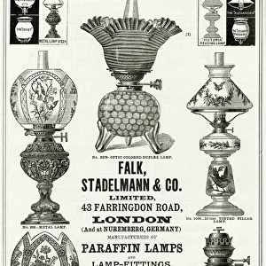 Advert for Stadelmann & Co. paraffin lamps 1888