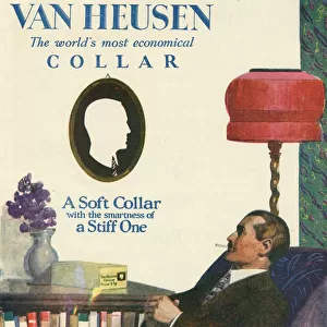 Advertisement for Van Heusen, the worlds most economical collar - a soft collar with
