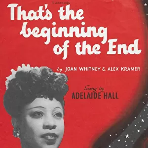 Adelaide Hall (music sheet Thats the Beginning of the End