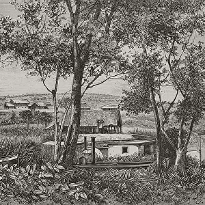 Africa. The Congo. View of Leopoldville, April, 1882