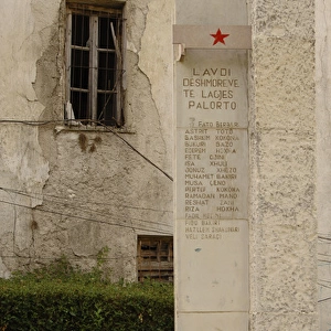 Albania. Gjirokaster. Communist monument