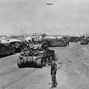 Allied Troops landing in Normandy; Second World War, 1944