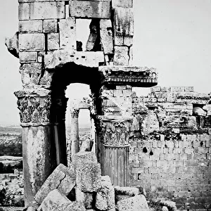 Ancient Temple site, Baalbec, Lebanon, Victorian period