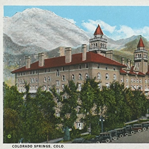 Antlers Hotel and Pikes Peak, Colorado Springs, USA