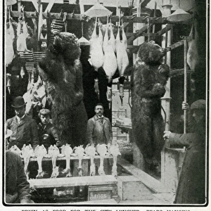 Bears hanging in Smithfield market 1906