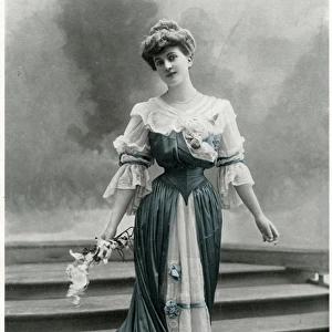 Berthe Vincourt wearing a beautiful dress 1904
