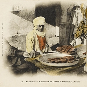 Biskra - Southern Algeria - Cake and Date Seller