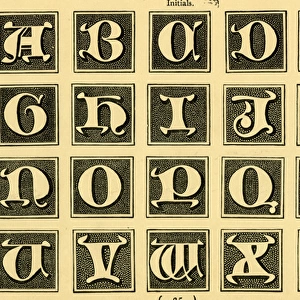 Block alphabet design, upper case A-Z