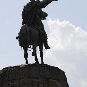 Bohdan Khmelnytsky (1595-1657). Cossacks leader. Monument b
