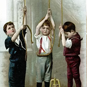 Boy church bell ringers