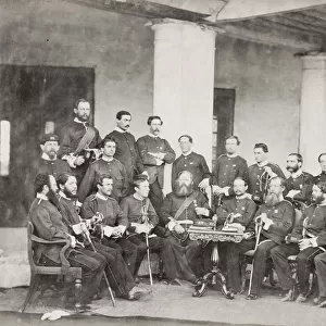 British army India, officers of the 107th Regiment 1863