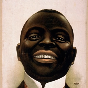 Bust portrait of smiling African American, facing front