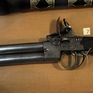 Two cannon Pistol from Belgium. 19th century. Museum of His