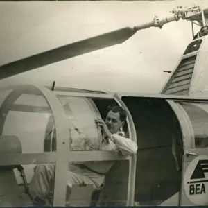 Capt John Theilmann in Sikorsky S-51, G-AKCU, of BEA, a?