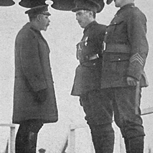 Captain Angus Buchanan receiving the VC and Military Medal
