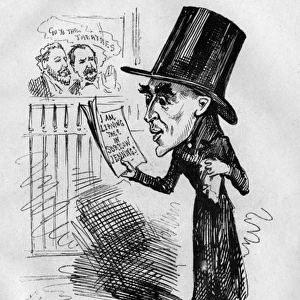 Caricature of Arthur Roberts, music hall performer