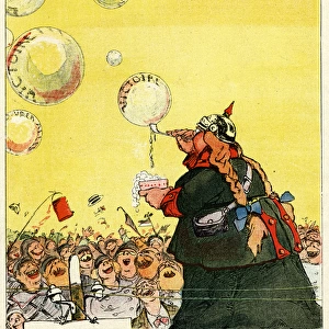 Cartoon, German communique, WW1