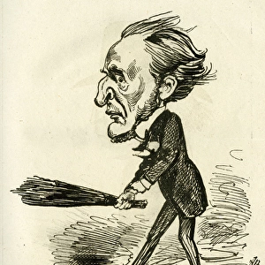 Cartoon, Lord Cairns annoyed by his sons debts