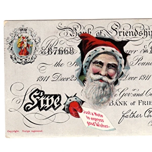 Christmas cheque from the Bank of Friendship
