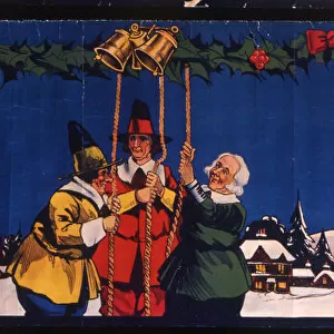 Christmas frieze, Bell Ringers and Carol Singers