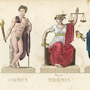 Comus, Themis and Momus, Greek gods