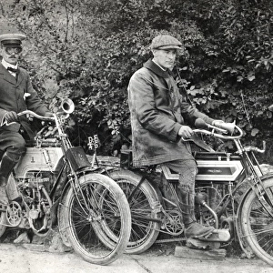 Two Edwardian bikers, Pembrokeshire, South Wales