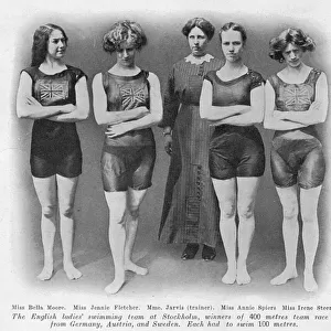 English ladies swimming team - Stockholm Olympics 1912