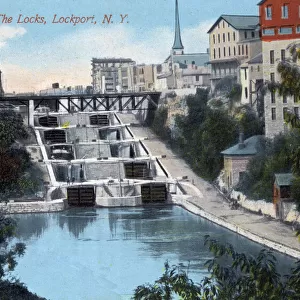 Erie Canal Locks at Lockport, NY State, USA