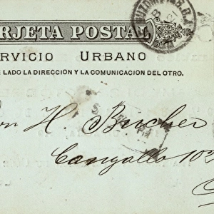 Example of an early postcard, Argentina, South America