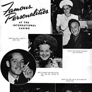 Some of the famous personalities at te International Casino