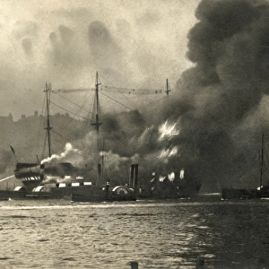 Fire on Training Ship Wellesley, North Shields